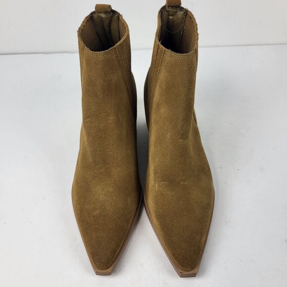 Marc Fisher LTD Yarita Ankle Chelsea Bootie Brown Suede Pull On 6.5M - Picture 7 of 11